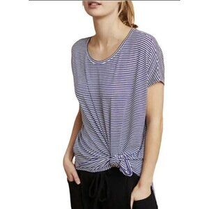 Anthropologie Floreat Blue and White Striped Oversized Tunic Top Size XS